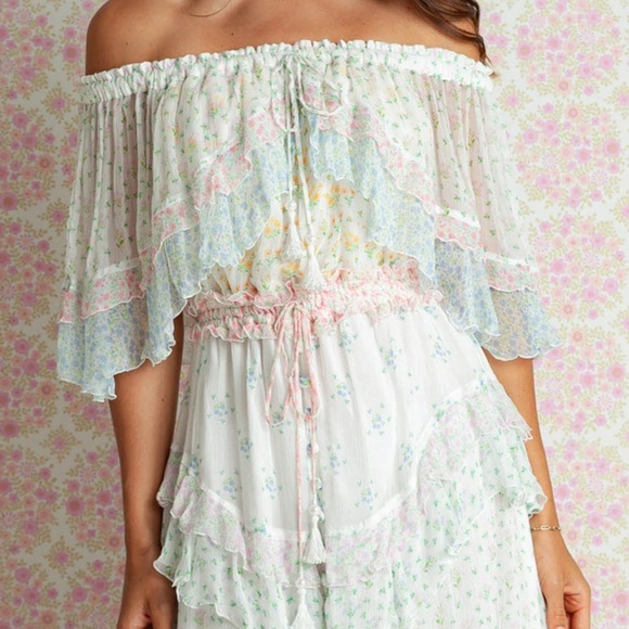 NWOT FILLYBOO SPIRAL FRILL TAMBOURINE MAXI DRESS SIZE MEDIUM Z389-14 - Picture 11 of 14